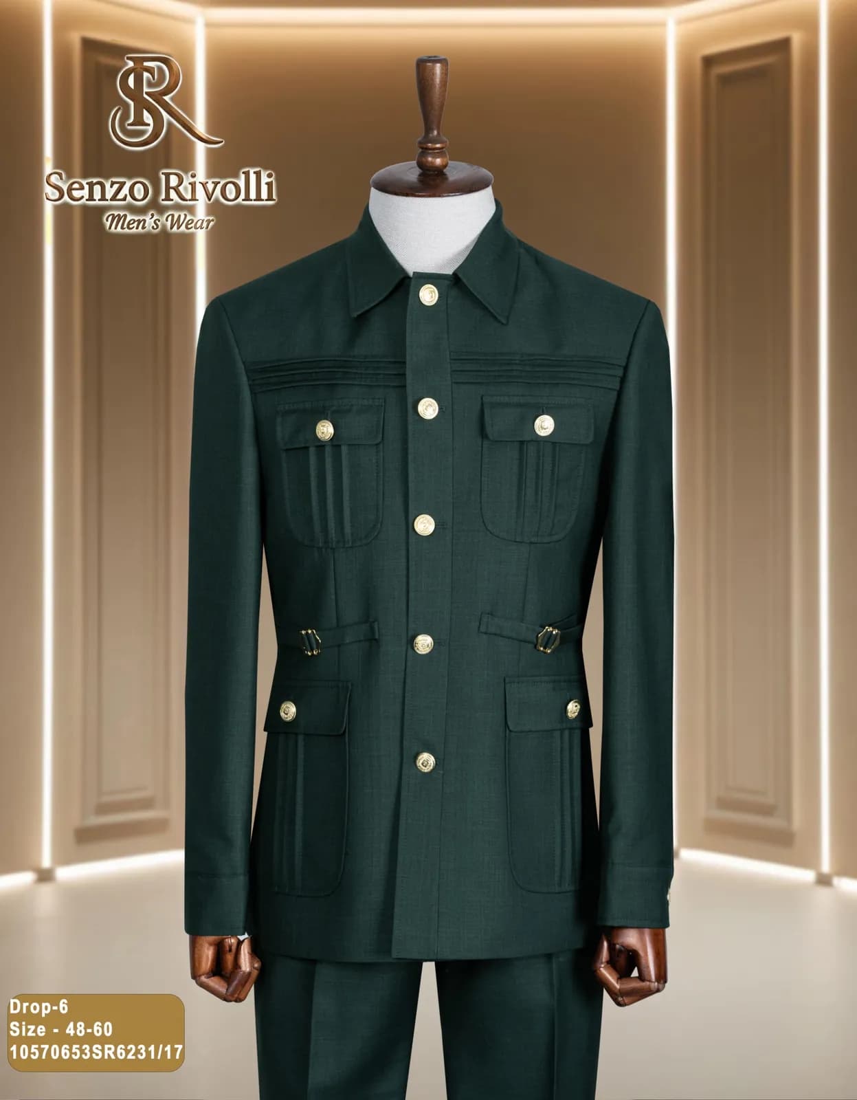 Patch Pockets Safari Suit — view 4