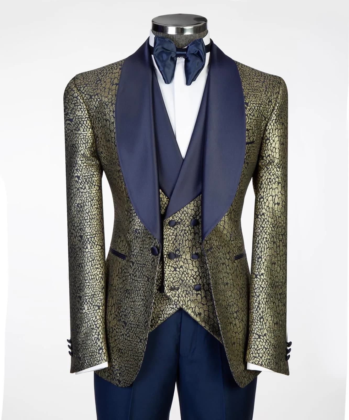 Navy Blue Tuxedo 62 — fabric detail