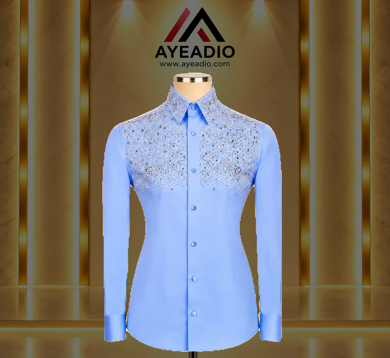 Blue Rhinestone Shirt