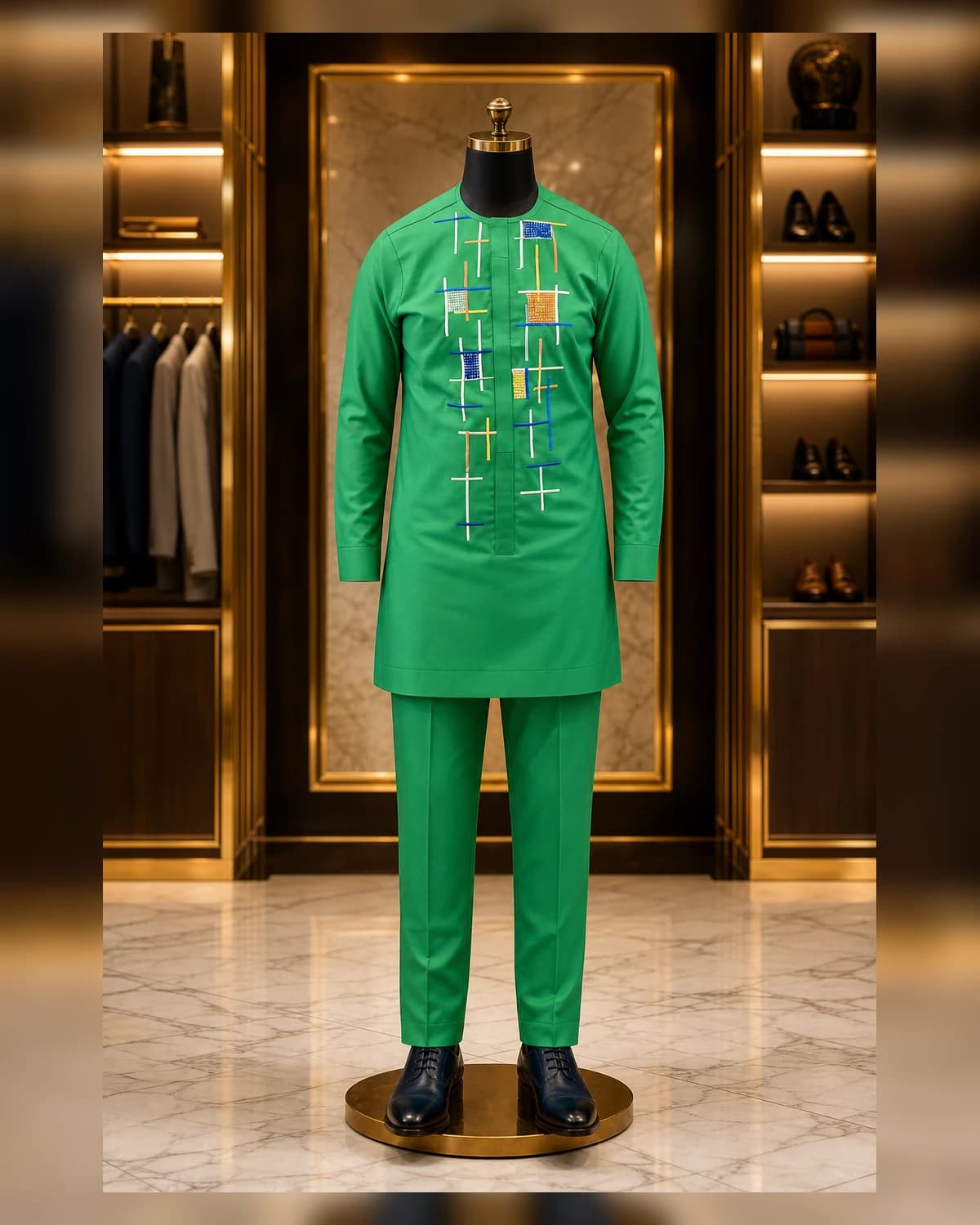Green Senator — fabric detail