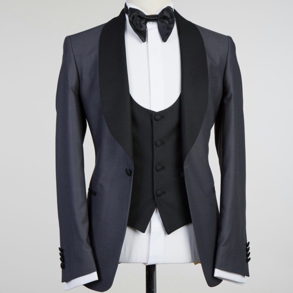 Round collar Slim fit suits - Image 5