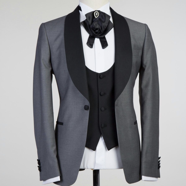 Round collar Slim fit suits - Image 4