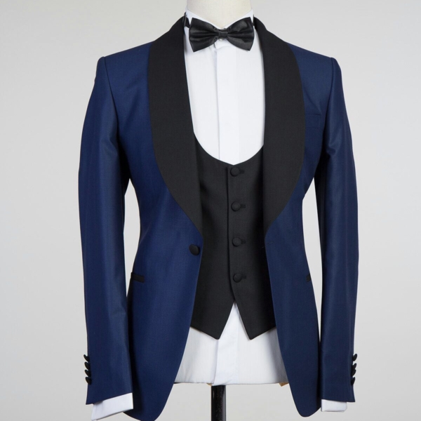 Round collar Slim fit suits - Image 3