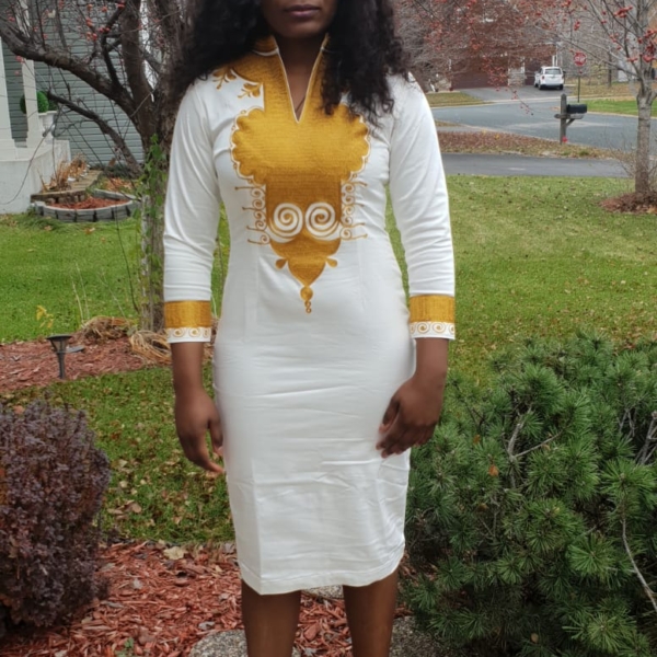 Female embroidery elbow gowns - Image 7
