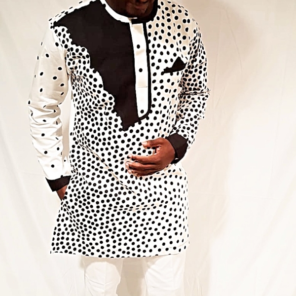 Men's dotted   afriture Tops - Image 2