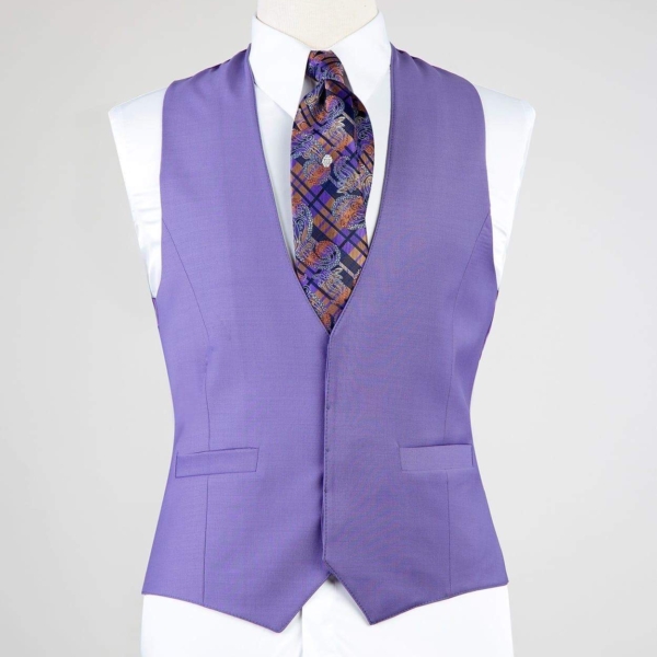 Hidden Button Blue  vest - Image 3